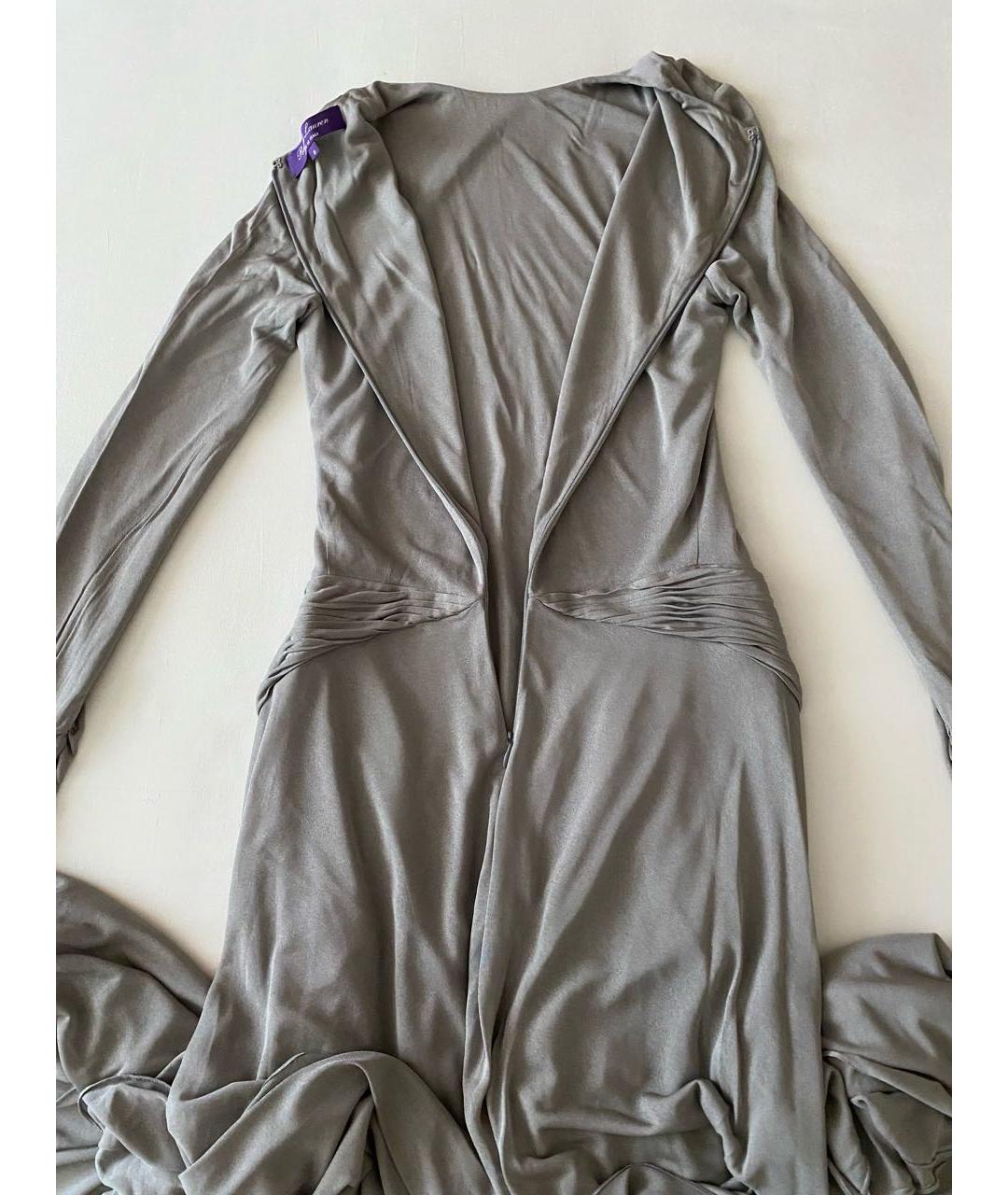 RALPH LAUREN PURPLE LABEL Серое вискозное платье, фото 5