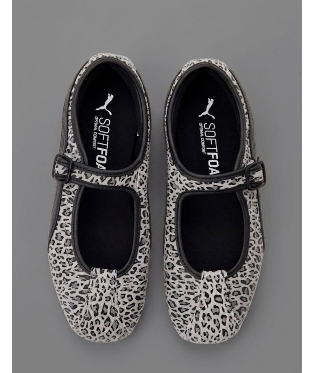 PUMA Серые балетки из искусственной кожи, фото 3