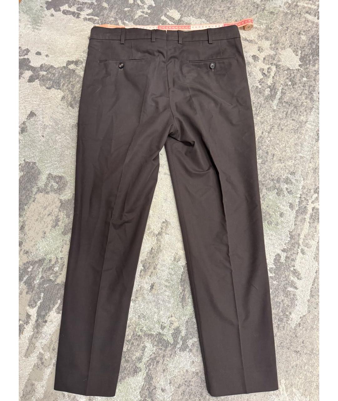 LORO PIANA Коричневые хлопковые брюки широкие, фото 2