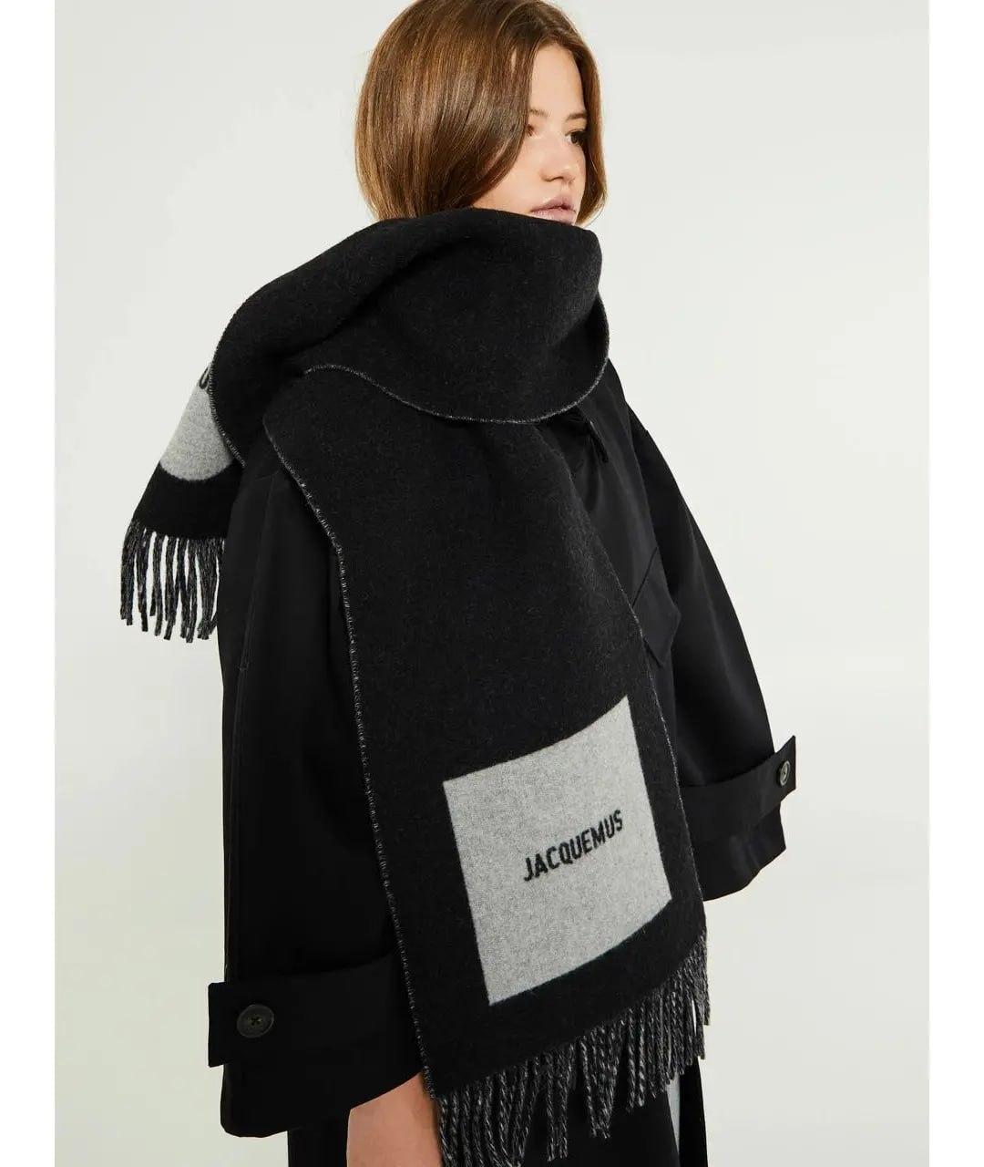 JACQUEMUS Черный шарф, фото 3