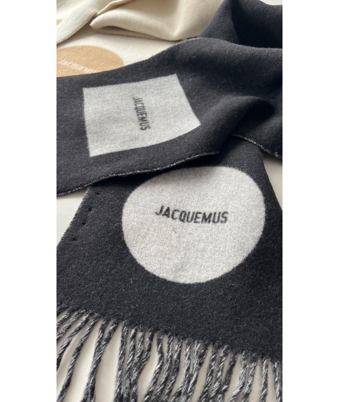 JACQUEMUS Черный шарф, фото 6