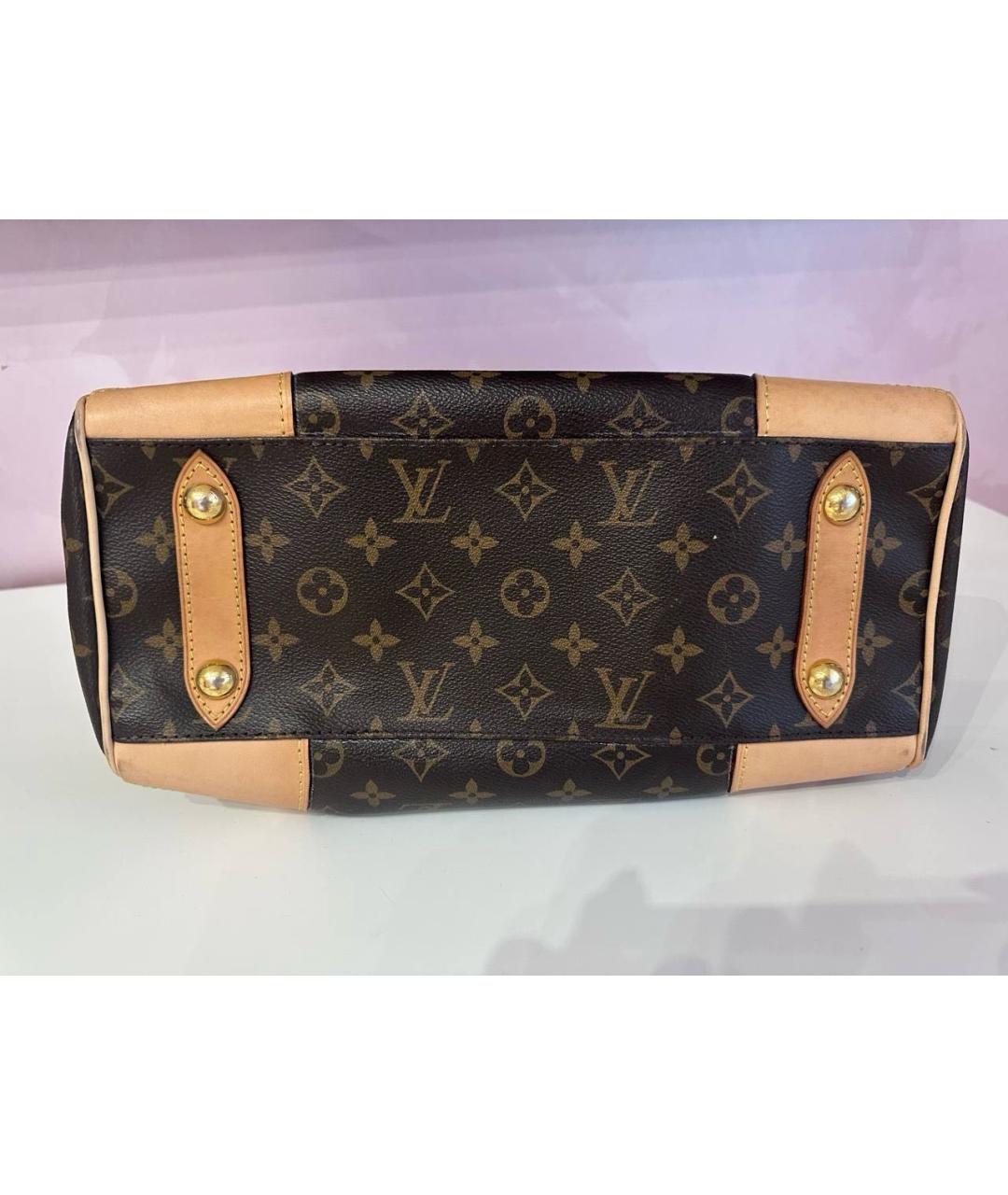 LOUIS VUITTON Коричневая сумка с короткими ручками из канвы, фото 3