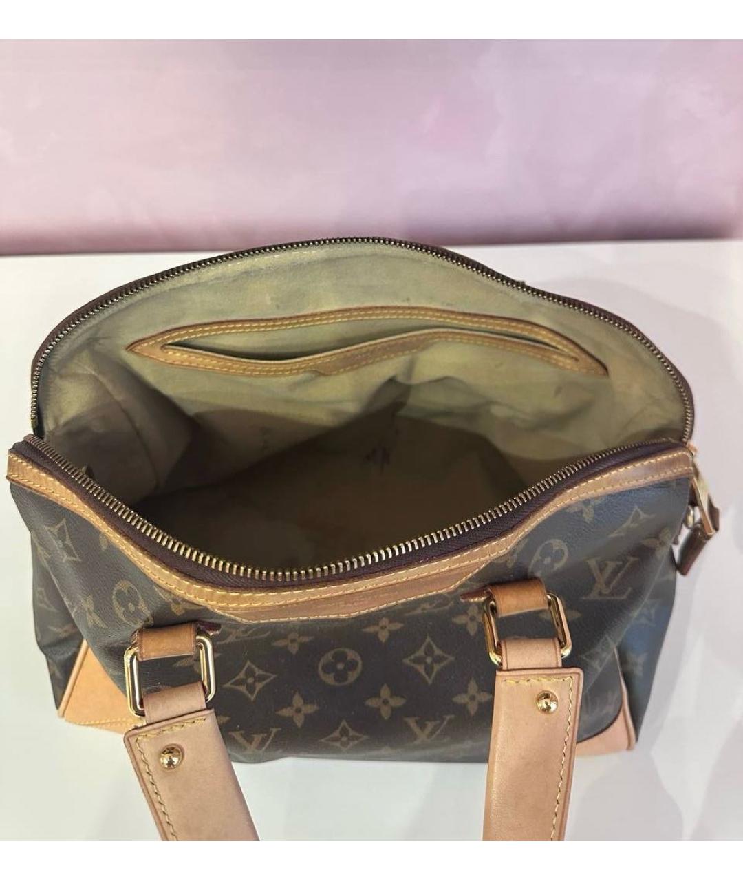 LOUIS VUITTON Коричневая сумка с короткими ручками из канвы, фото 5
