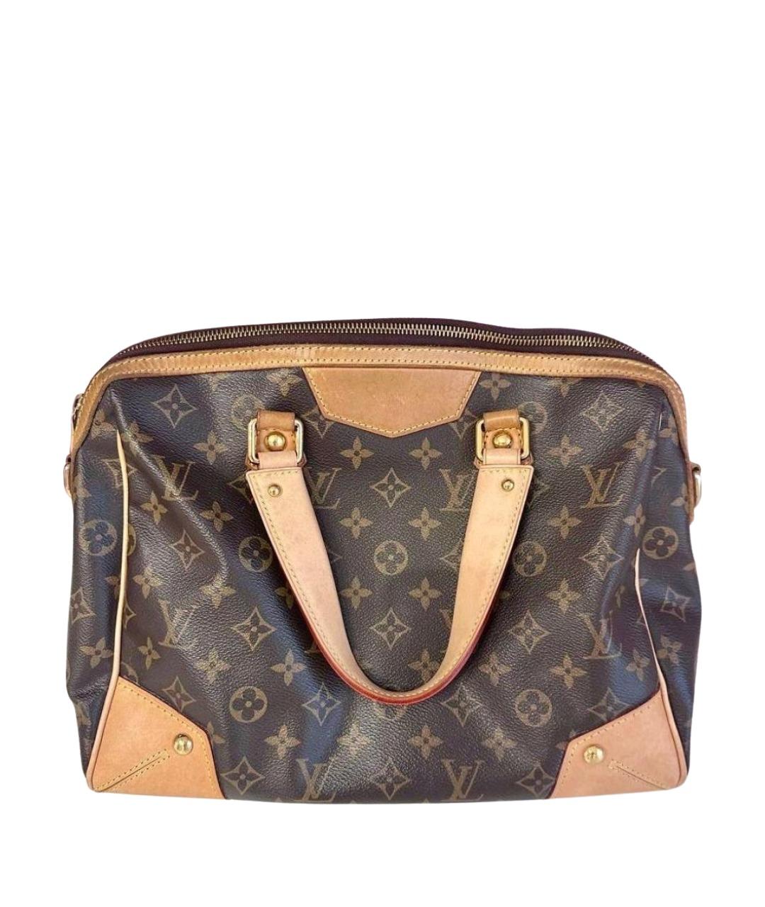 LOUIS VUITTON Коричневая сумка с короткими ручками из канвы, фото 1