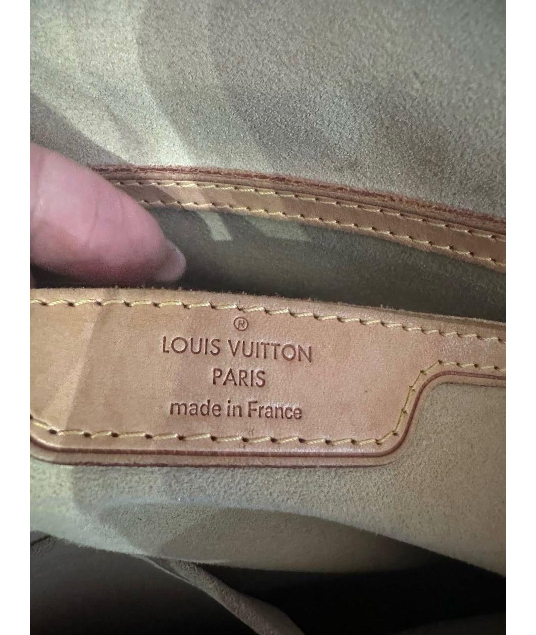 LOUIS VUITTON Коричневая сумка с короткими ручками из канвы, фото 4
