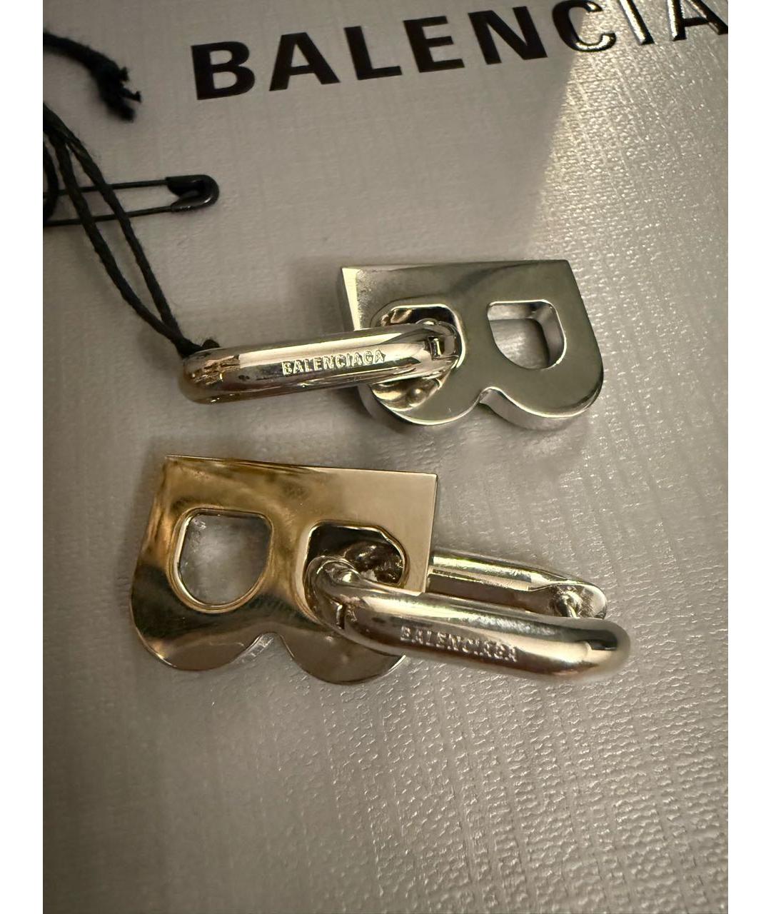 BALENCIAGA Серебряные металлические серьги, фото 2