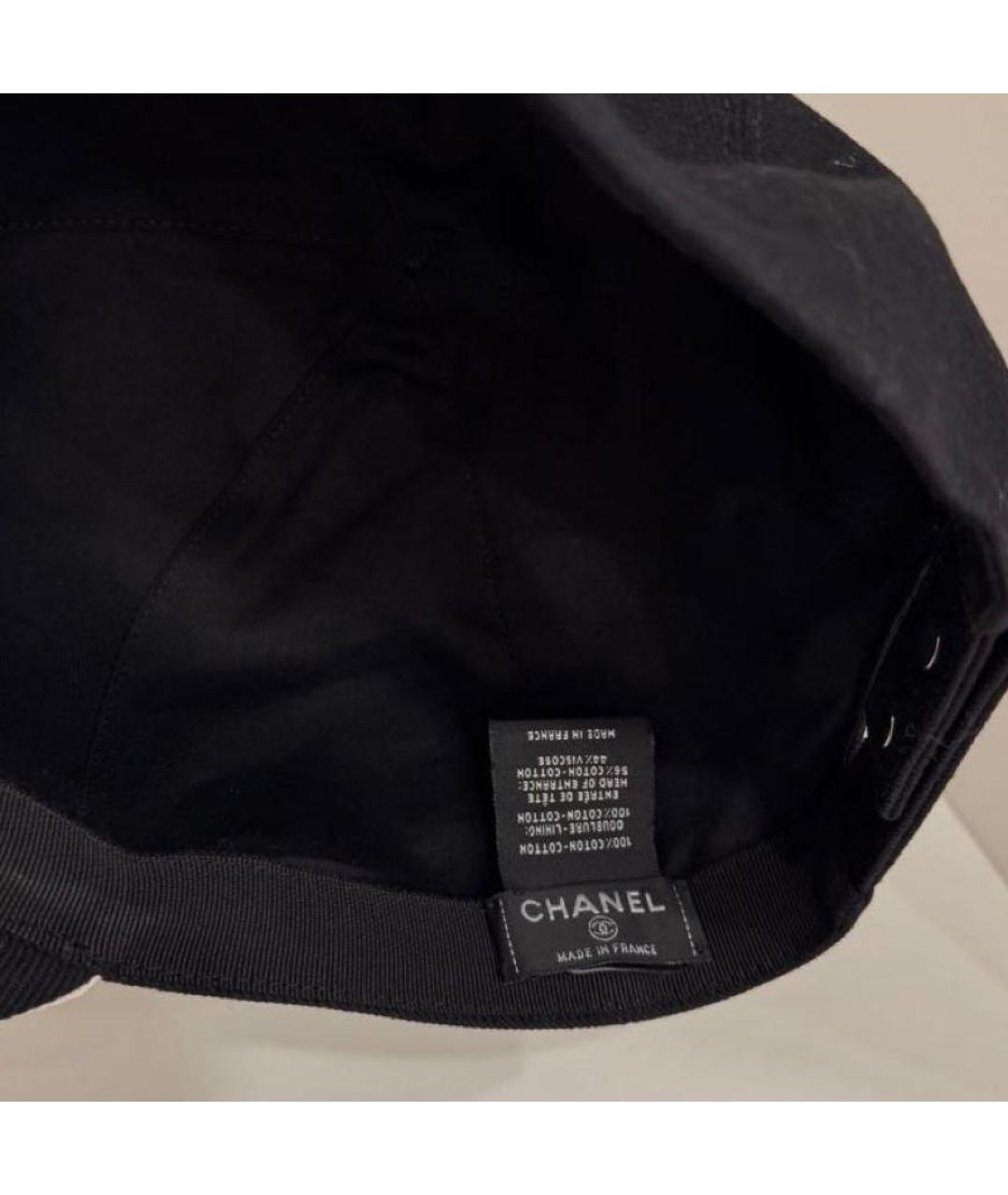 CHANEL Черная кепка, фото 5