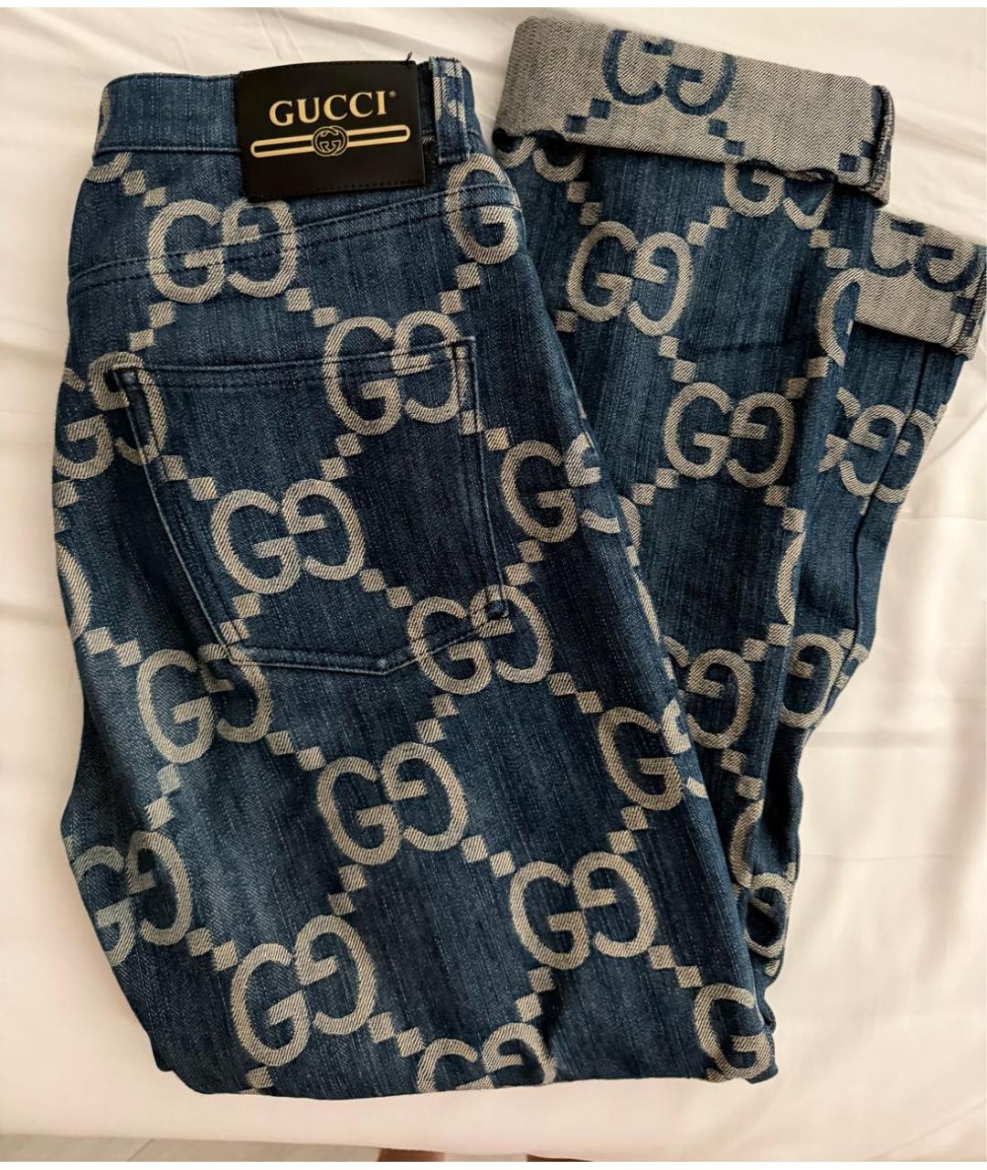 GUCCI Темно-синие прямые джинсы, фото 4
