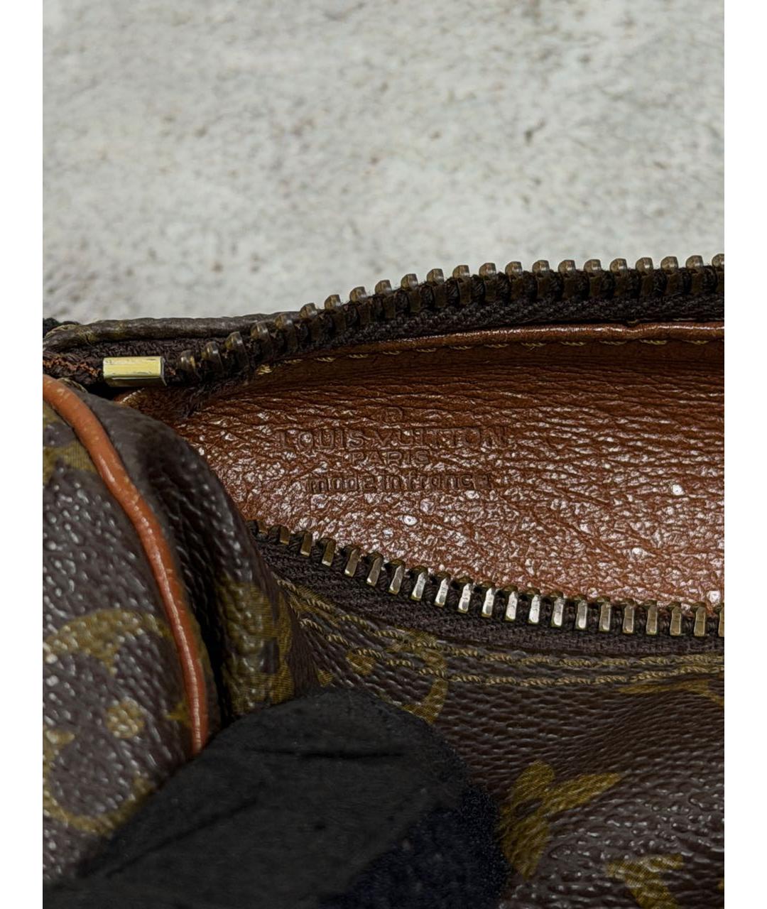 LOUIS VUITTON Коричневая сумка с короткими ручками из канвы, фото 7
