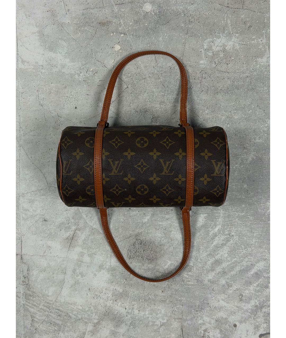 LOUIS VUITTON Коричневая сумка с короткими ручками из канвы, фото 4
