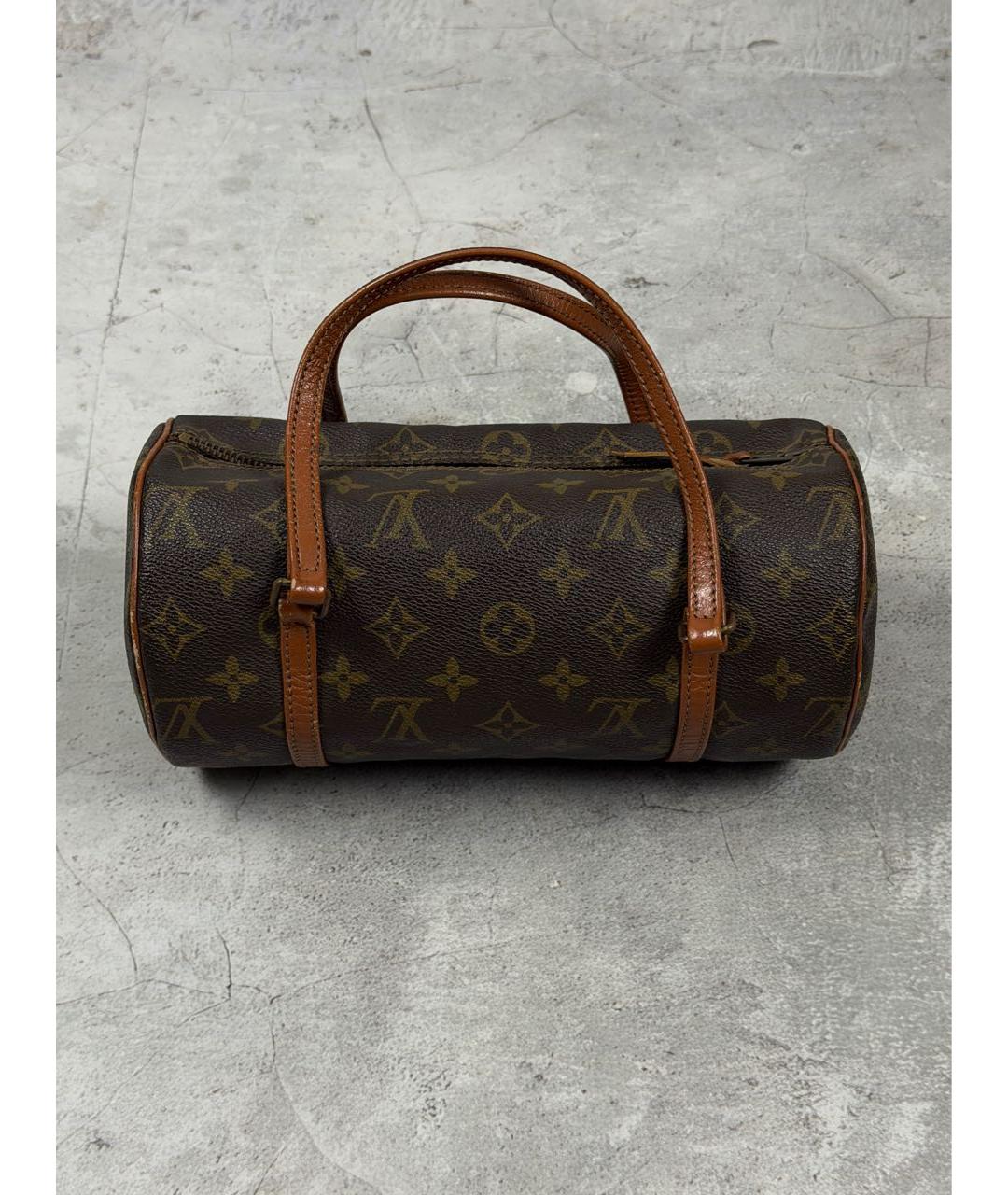 LOUIS VUITTON Коричневая сумка с короткими ручками из канвы, фото 3