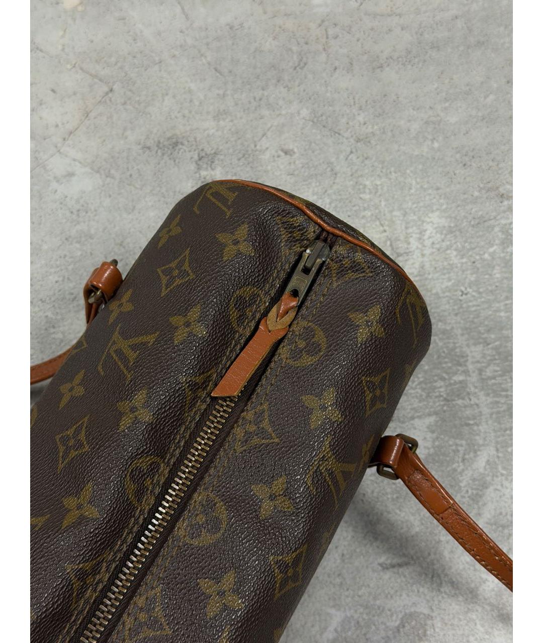 LOUIS VUITTON Коричневая сумка с короткими ручками из канвы, фото 5