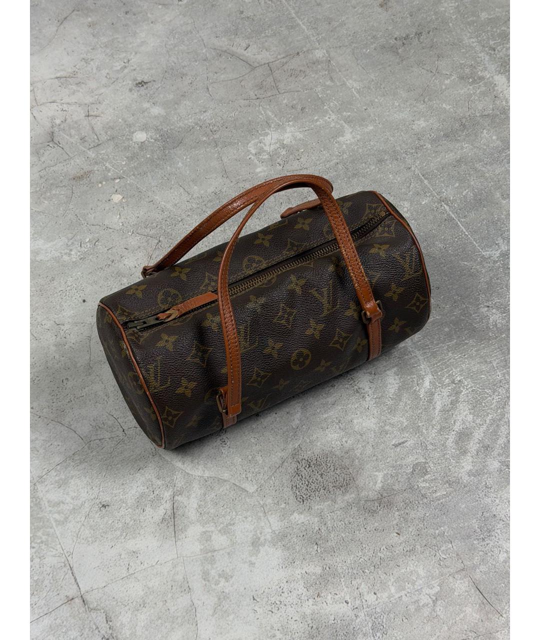 LOUIS VUITTON Коричневая сумка с короткими ручками из канвы, фото 2