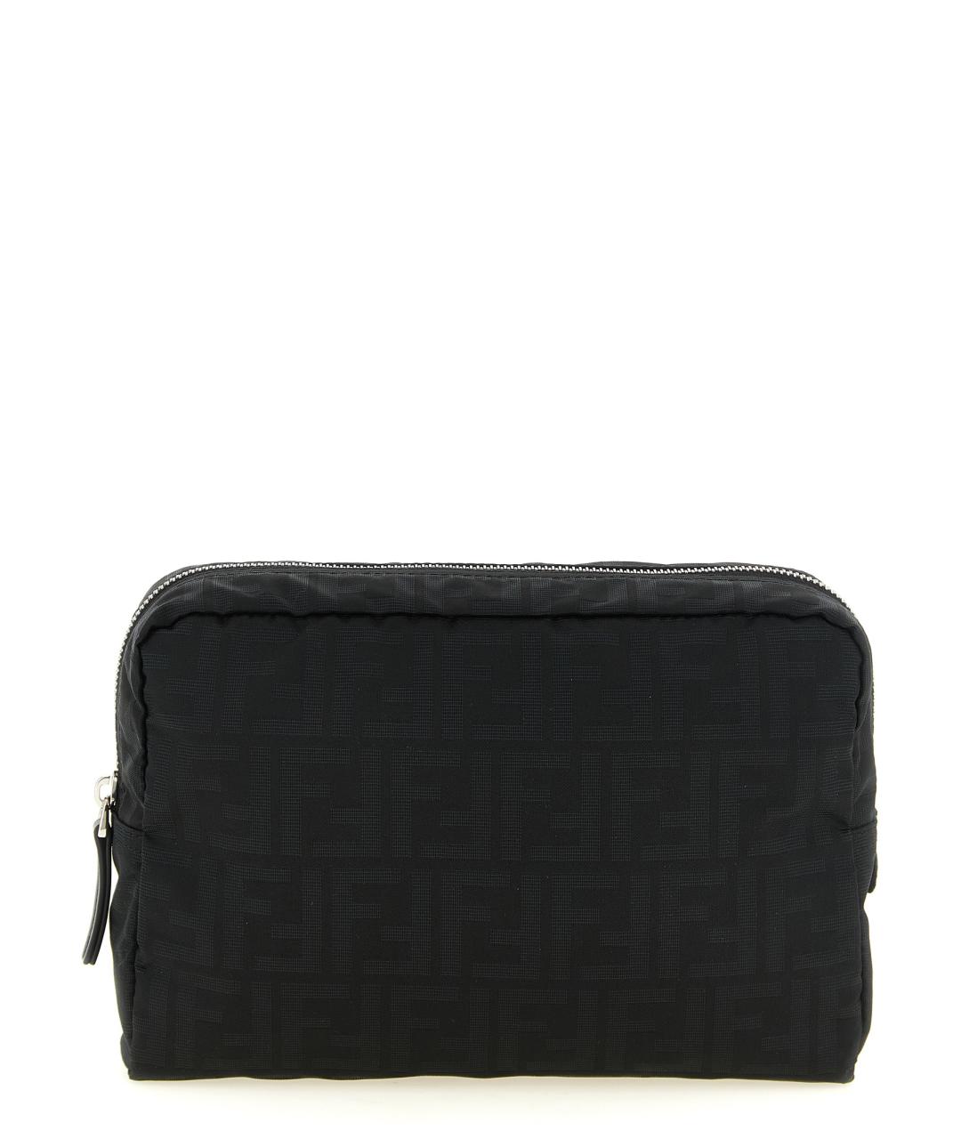 FENDI Черная тканевая косметичка, фото 1