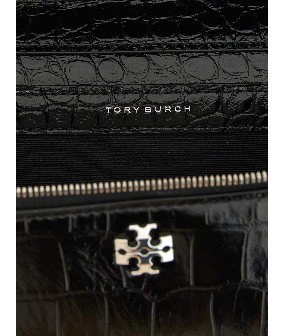 TORY BURCH Черная кожаная сумка через плечо, фото 4