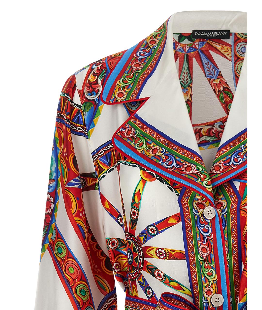 DOLCE&GABBANA Мульти шелковая блузы, фото 3
