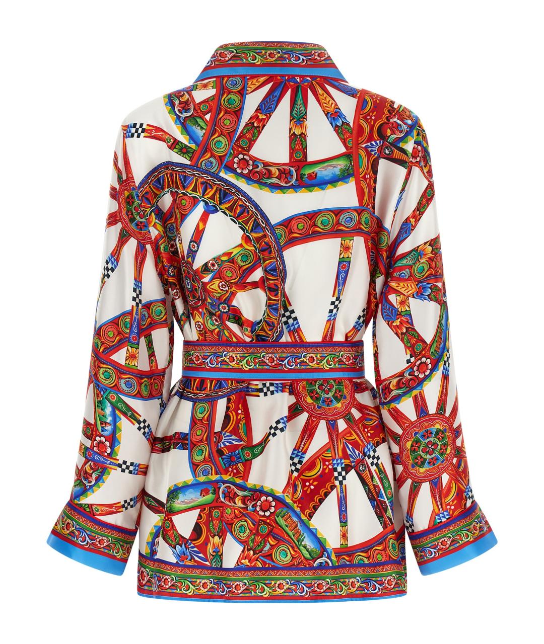 DOLCE&GABBANA Мульти шелковая блузы, фото 2