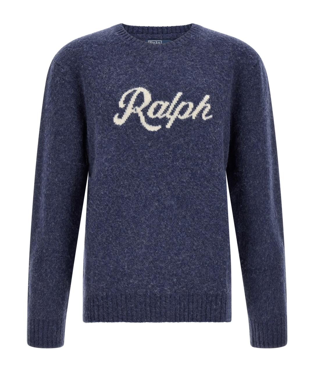 POLO RALPH LAUREN Синий шерстяной джемпер / свитер, фото 1