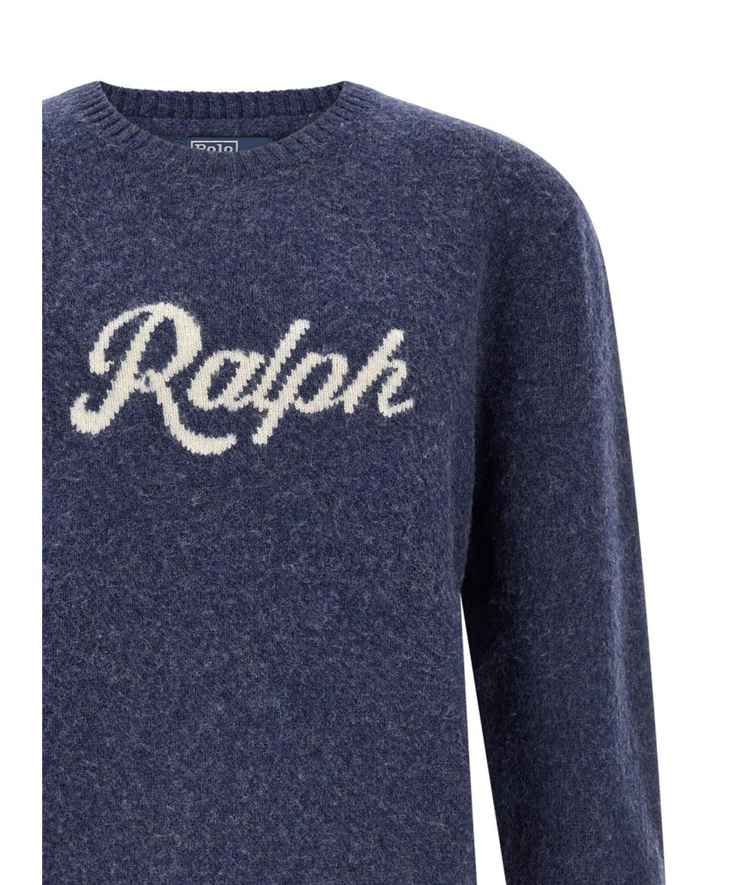 POLO RALPH LAUREN Синий шерстяной джемпер / свитер, фото 3
