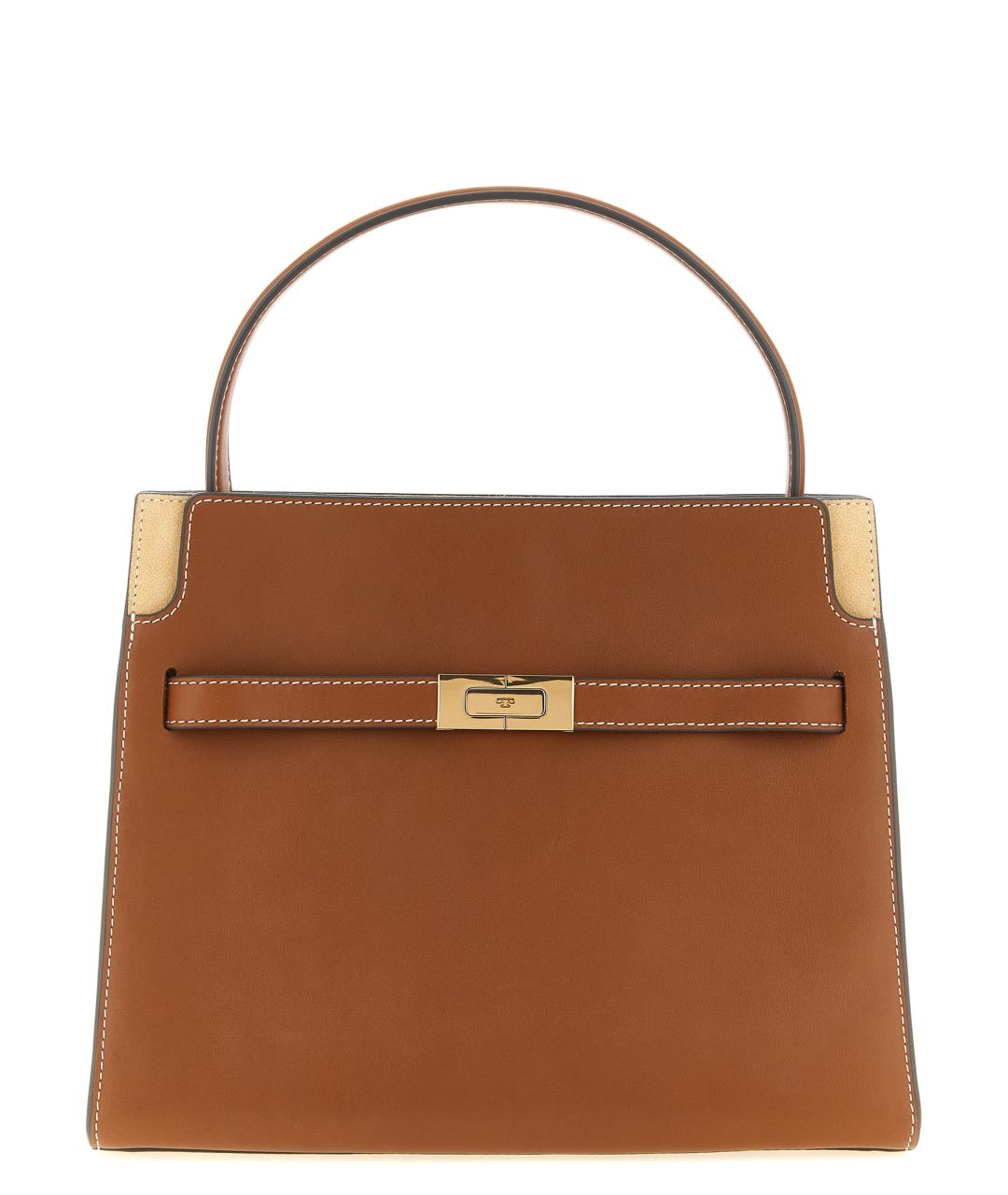 TORY BURCH Коричневая кожаная сумка тоут, фото 1