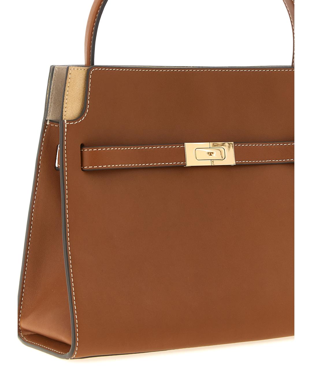 TORY BURCH Коричневая кожаная сумка тоут, фото 3