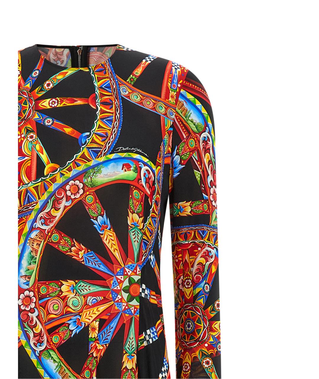 DOLCE&GABBANA Мульти вискозное платье, фото 3