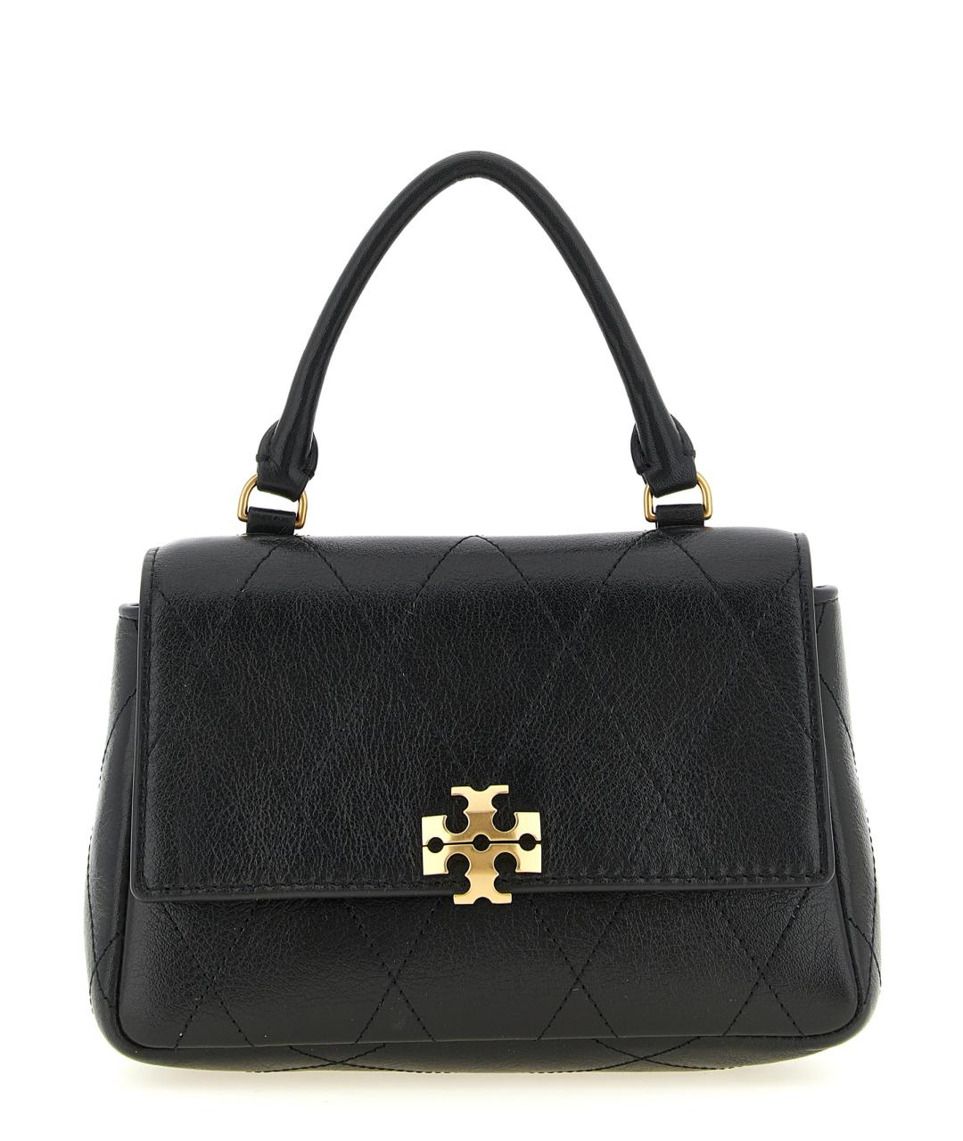 TORY BURCH Черная кожаная сумка тоут, фото 1