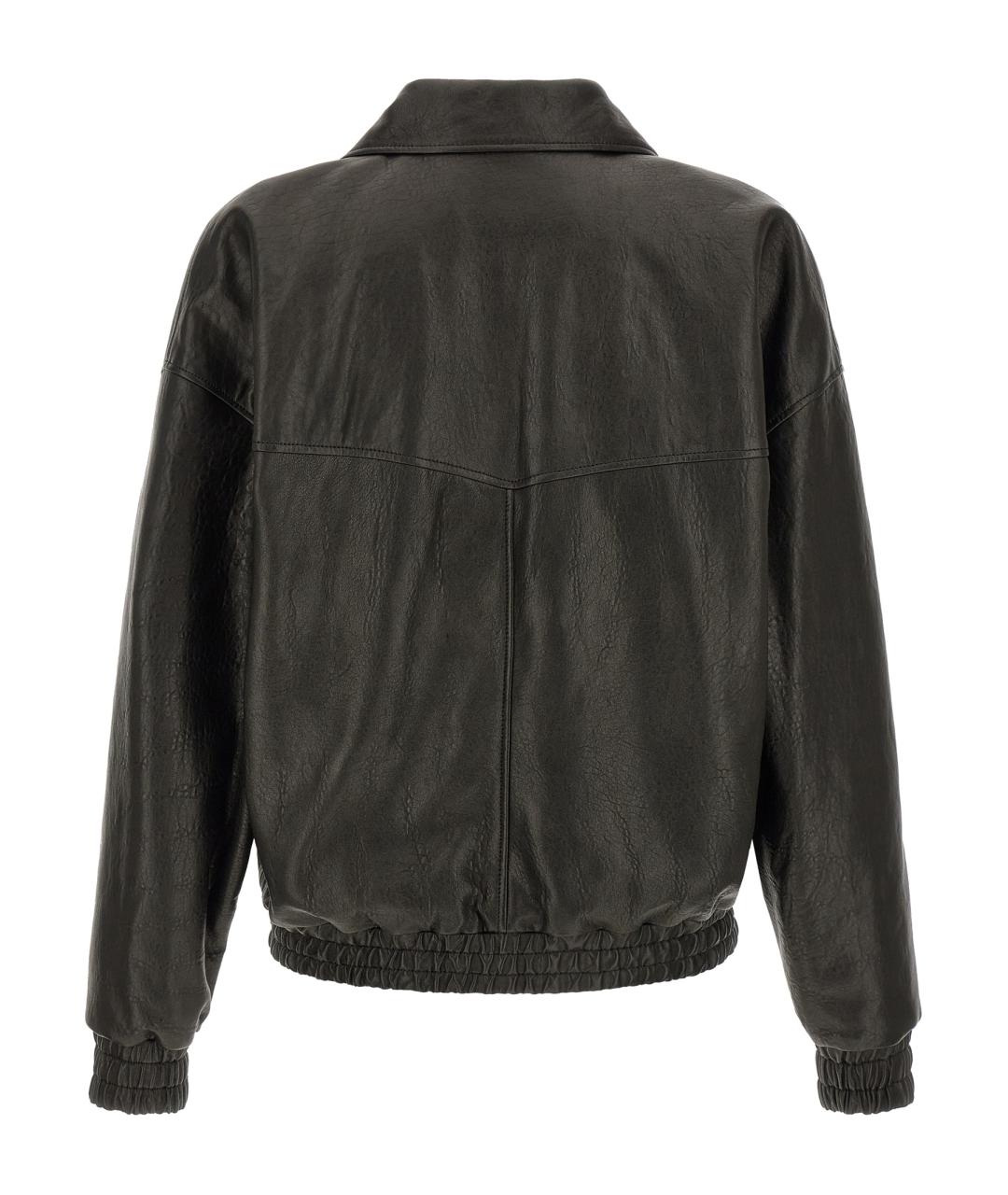 SAINT LAURENT Черная кожаная куртка, фото 2
