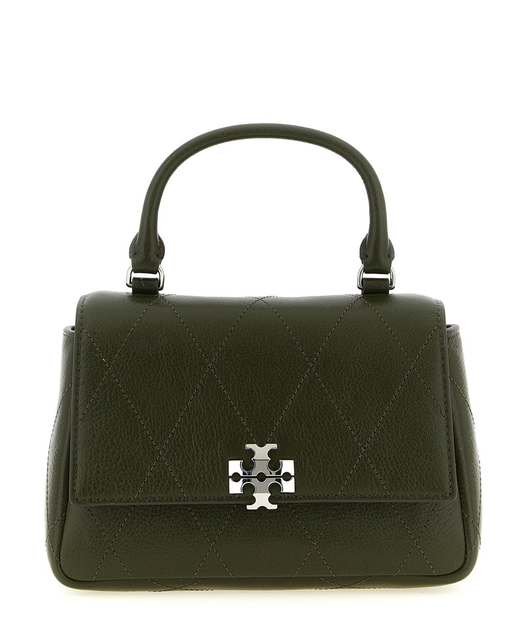 TORY BURCH Зеленая кожаная сумка тоут, фото 1