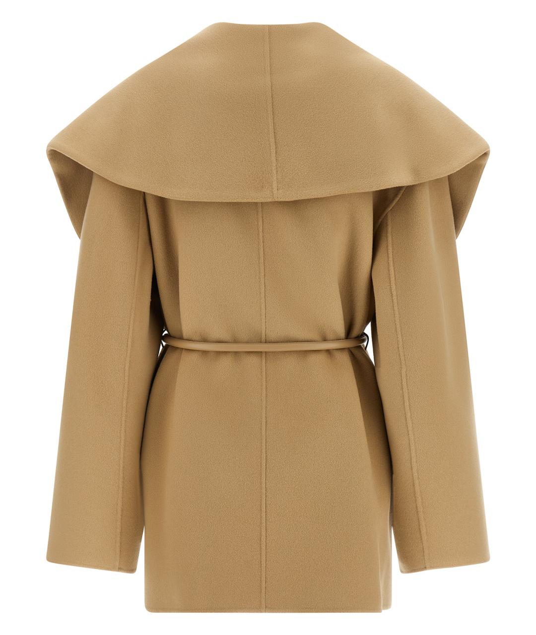 SPORTMAX Бежевое шерстяное пальто, фото 2