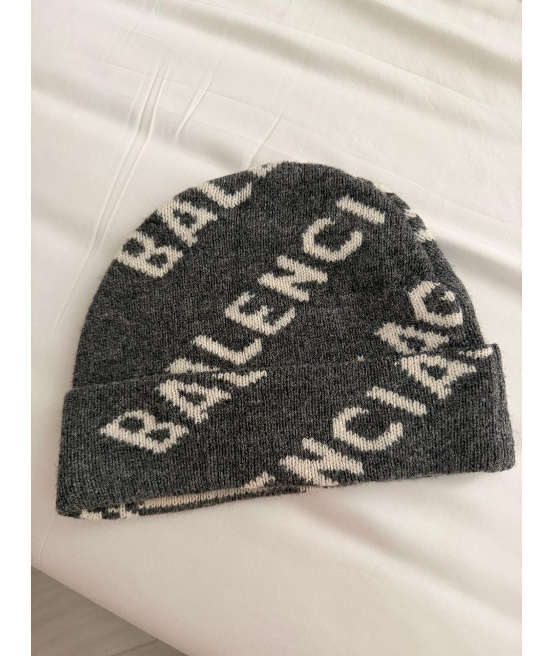BALENCIAGA Серая кашемировая шапка, фото 3