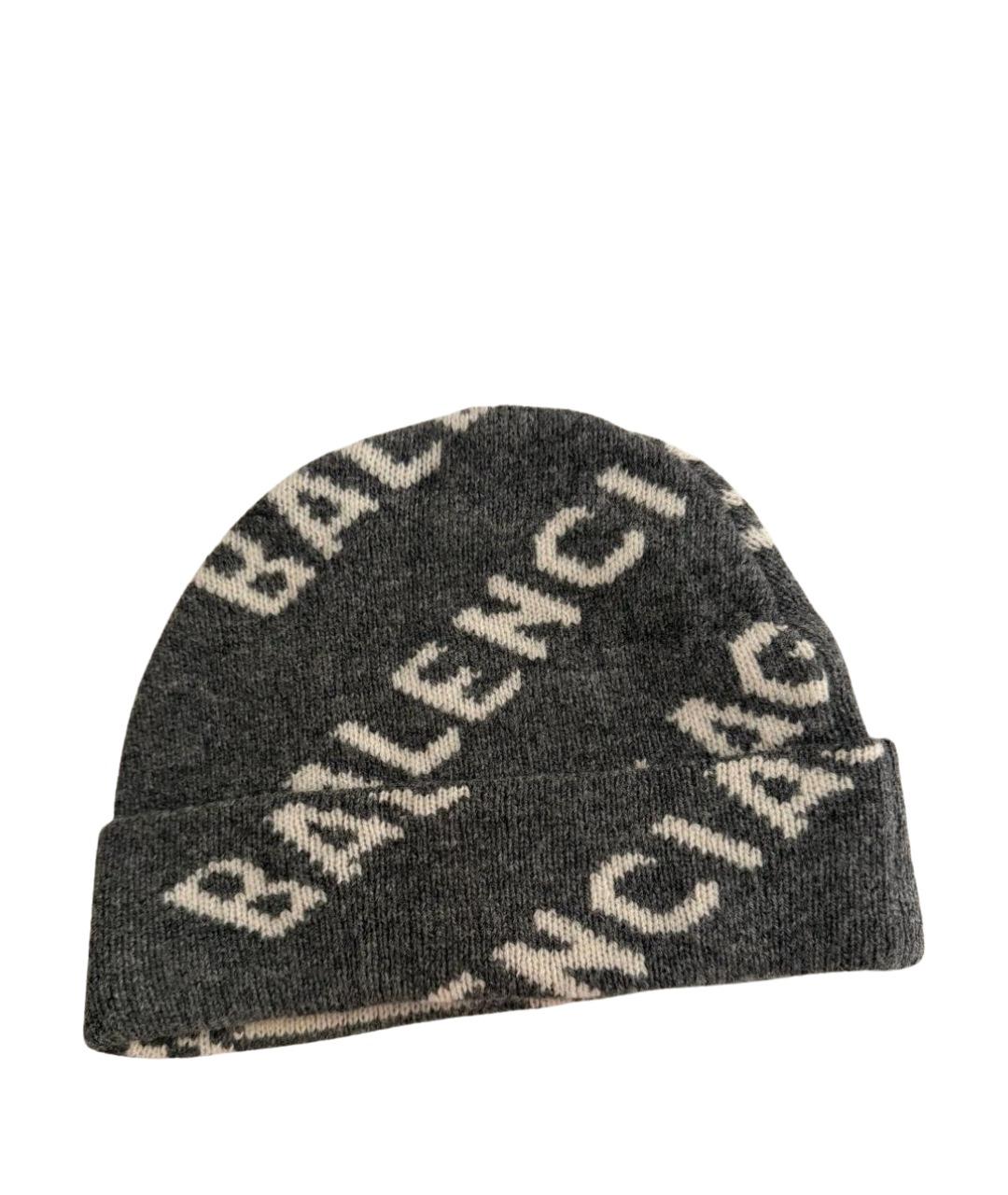 BALENCIAGA Серая кашемировая шапка, фото 1