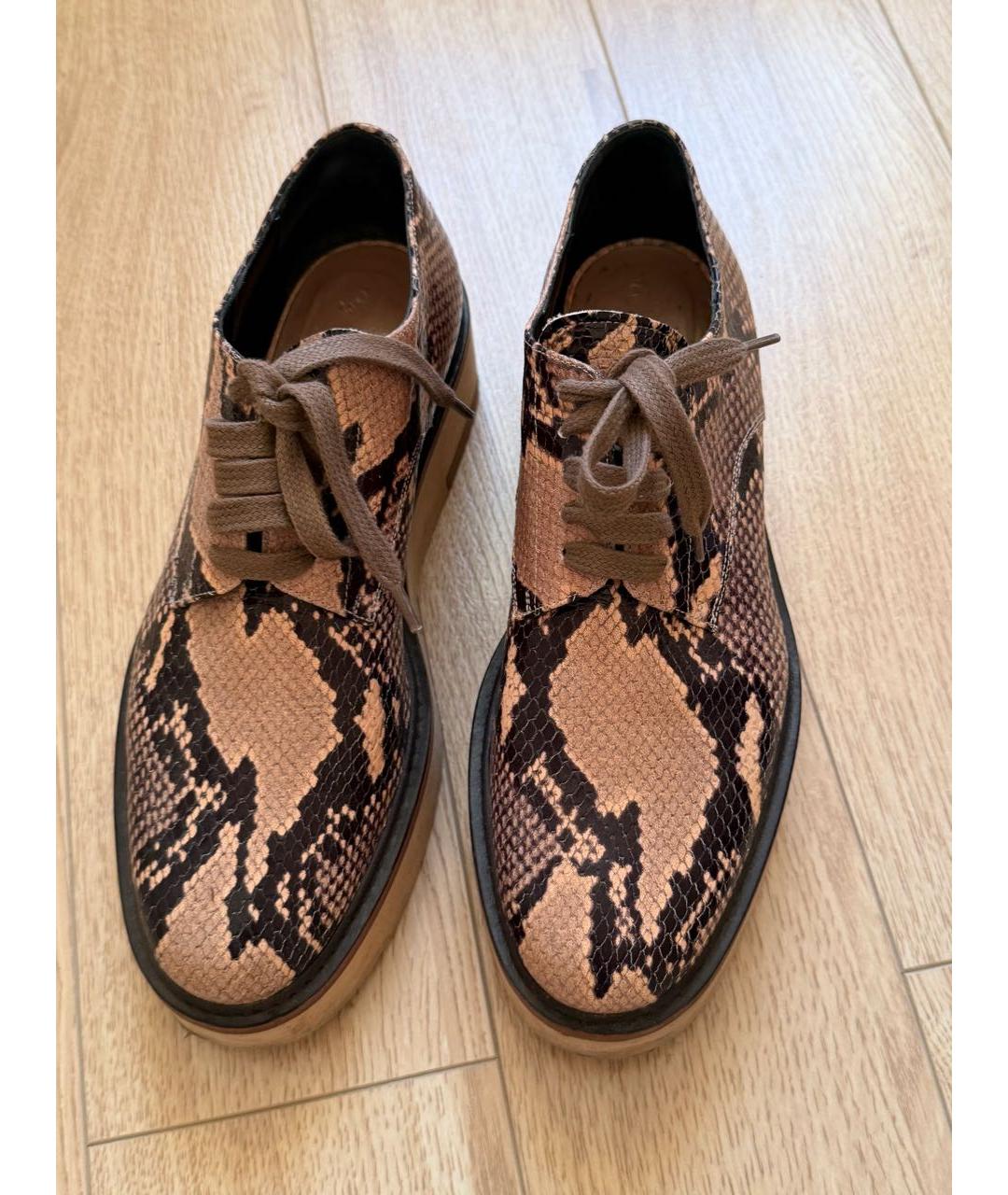 DRIES VAN NOTEN Коричневые кожаные ботинки, фото 2