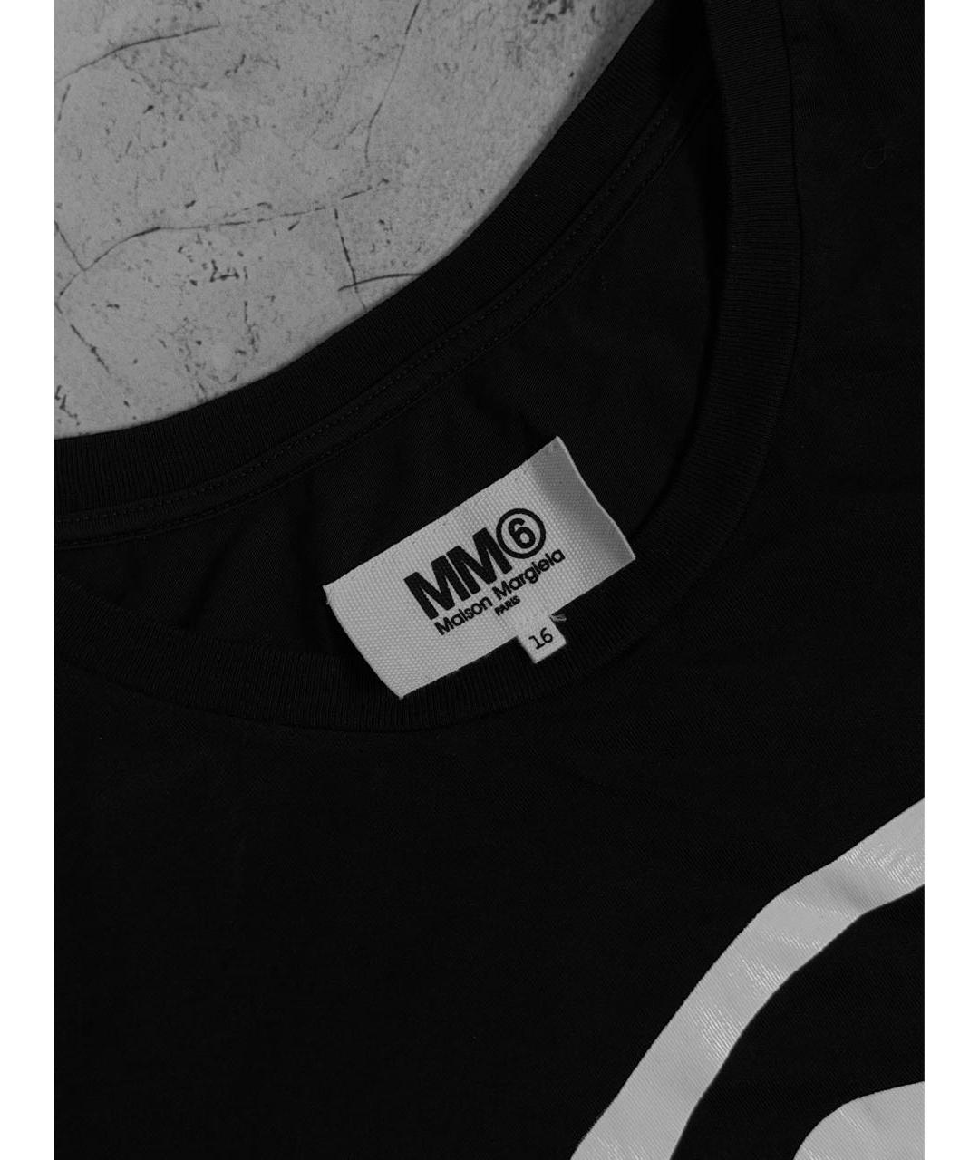 MAISON MARGIELA Черная хлопковая футболка, фото 3