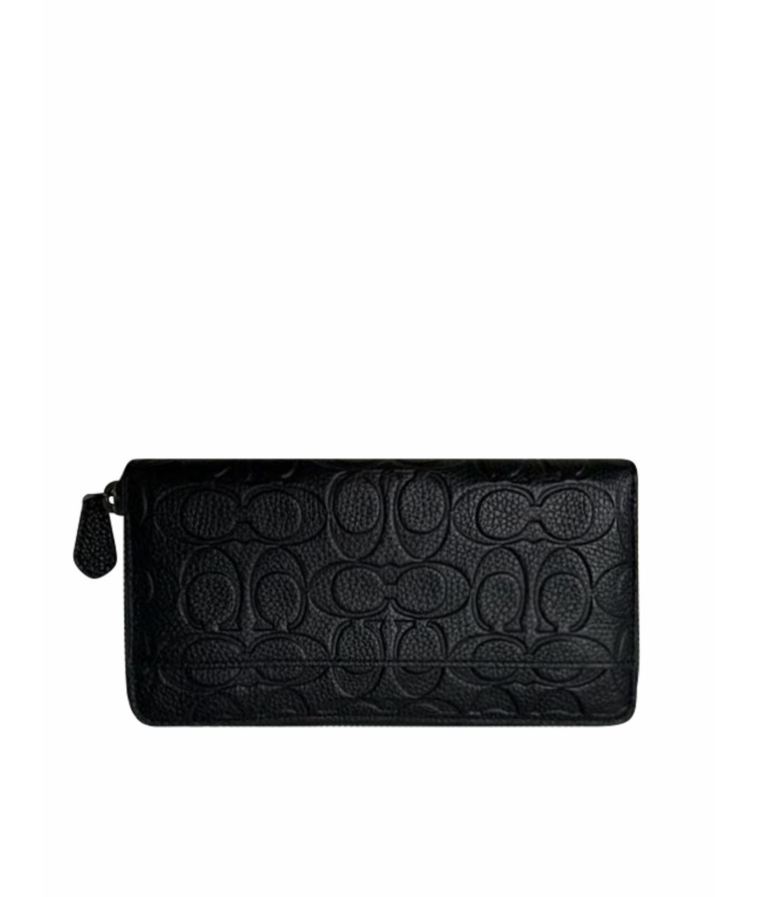 COACH Черный кожаный кошелек, фото 1