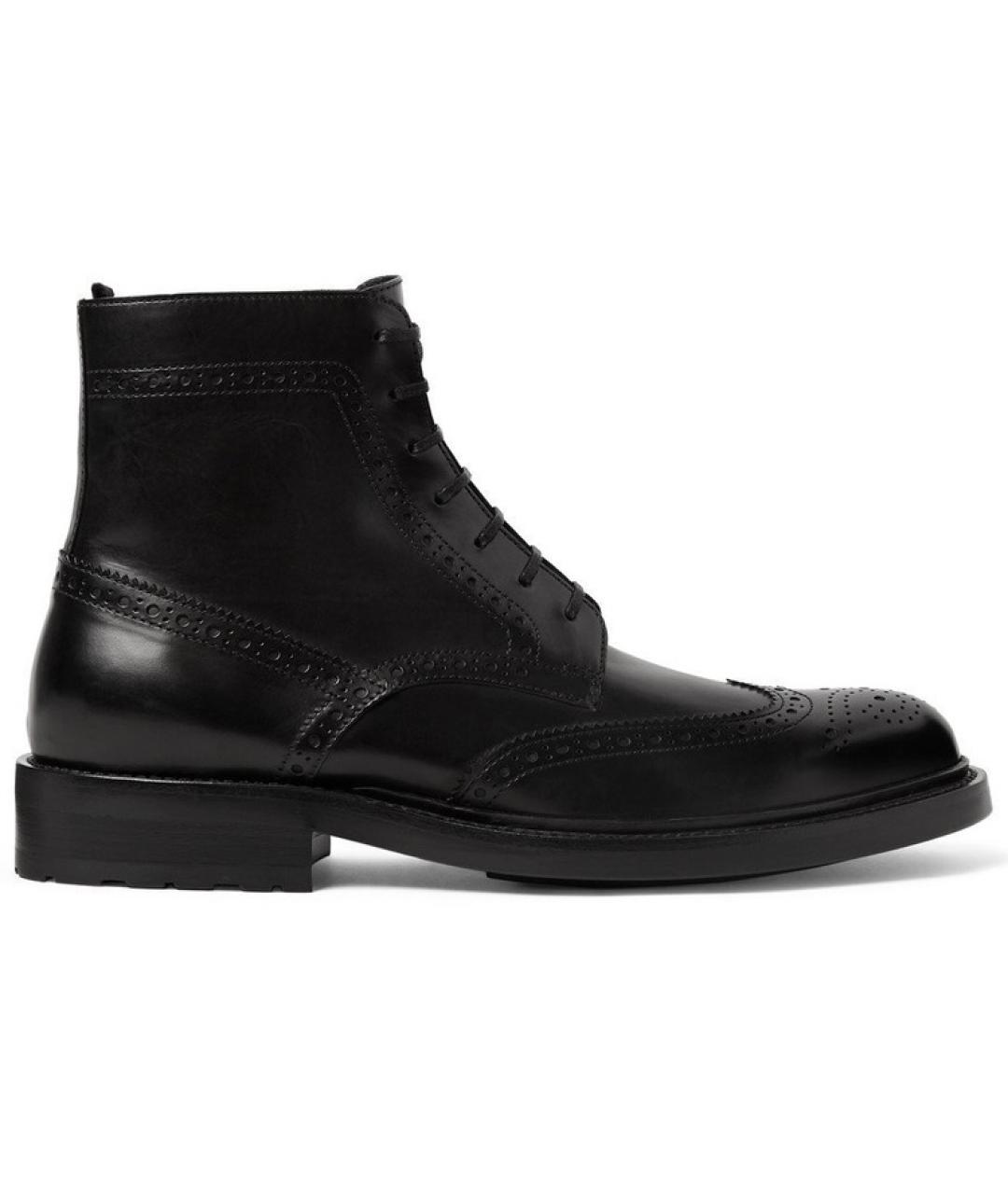 SAINT LAURENT Черные кожаные ботинки, фото 5