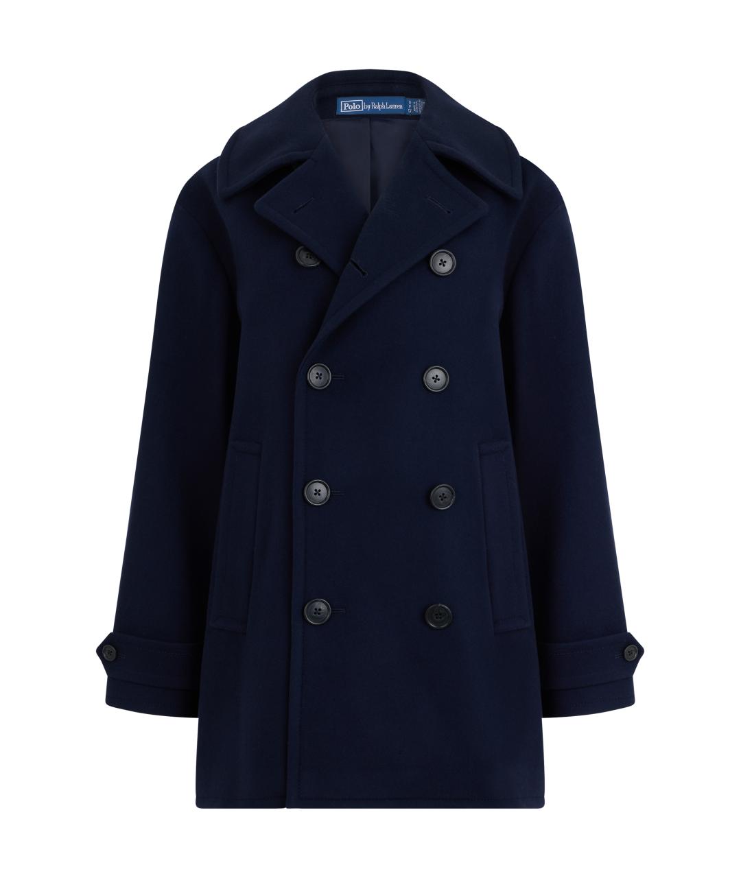 POLO RALPH LAUREN Синее шерстяное пальто, фото 1