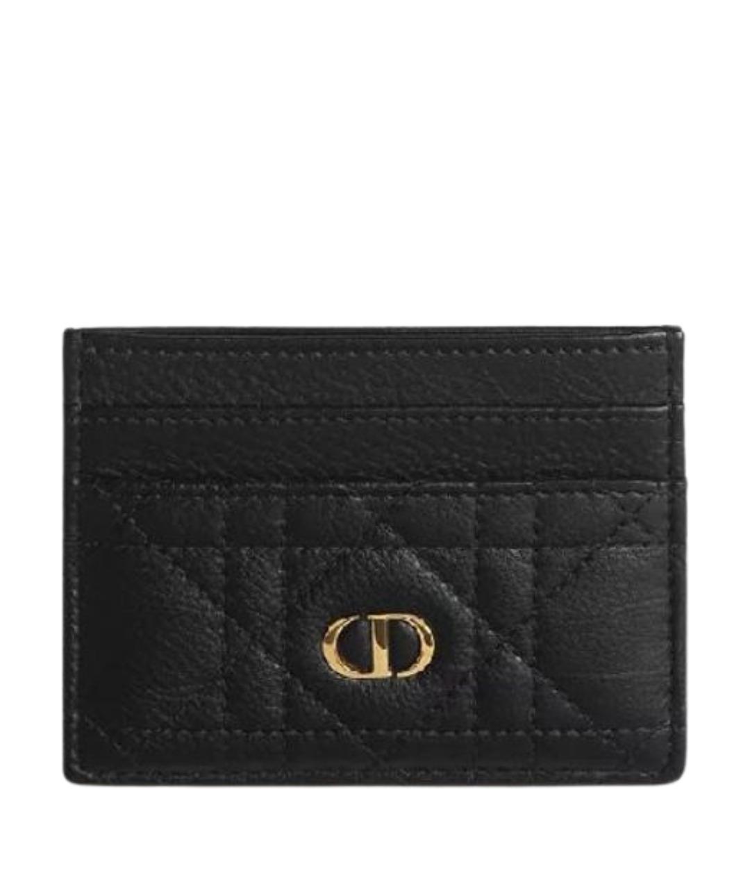 CHRISTIAN DIOR Черный кожаный кардхолдер, фото 1