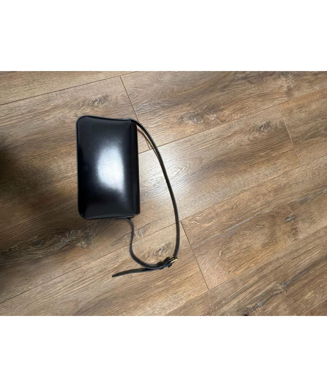 CELINE Черная кожаная сумка с короткими ручками, фото 2