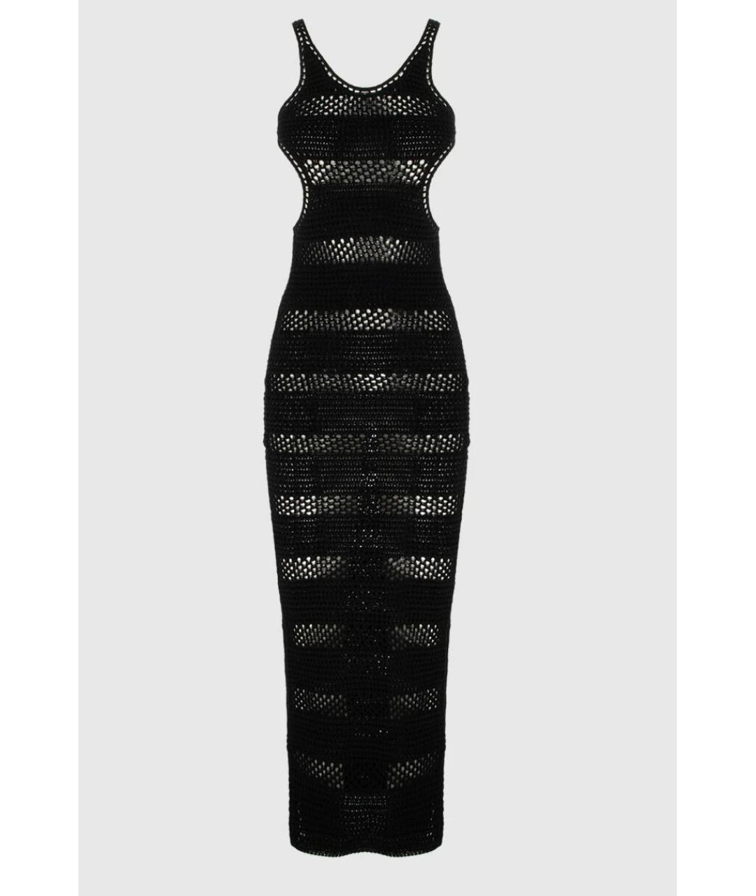 SAINT LAURENT Черное хлопковое коктейльное платье, фото 6