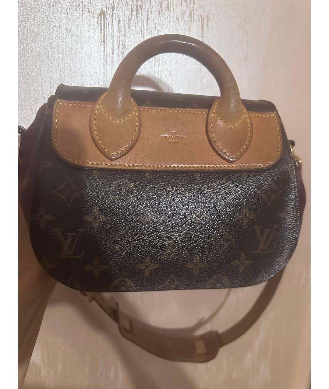LOUIS VUITTON Коричневая сумка через плечо из канвы, фото 3