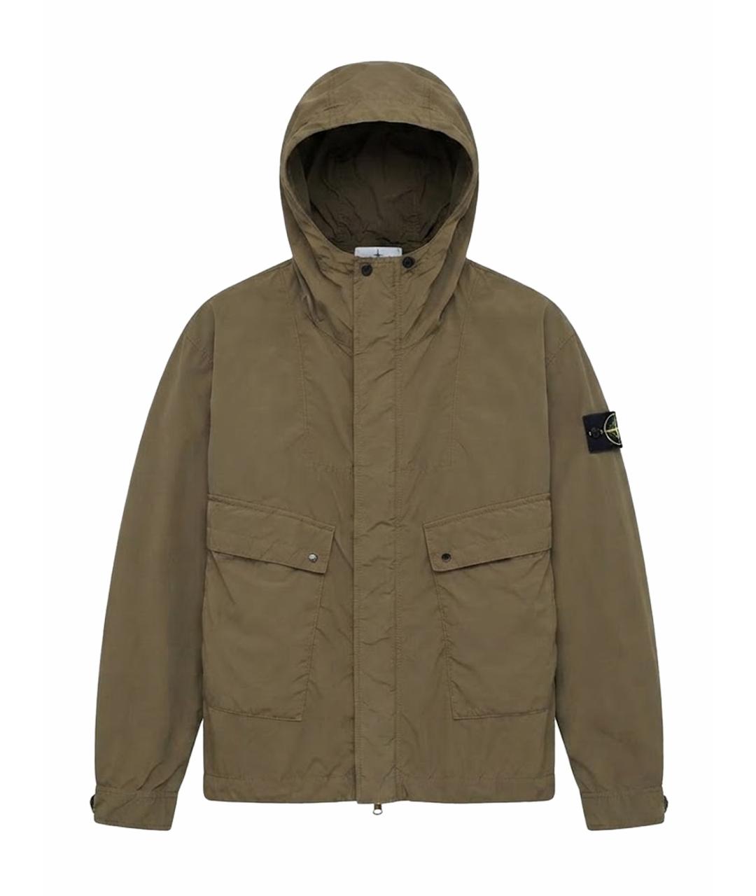 STONE ISLAND Хаки полиэстеровая куртка, фото 1