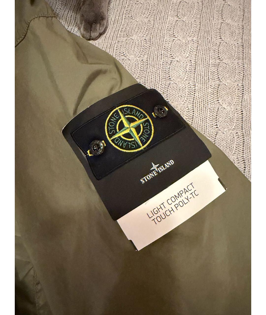 STONE ISLAND Хаки полиэстеровая куртка, фото 8