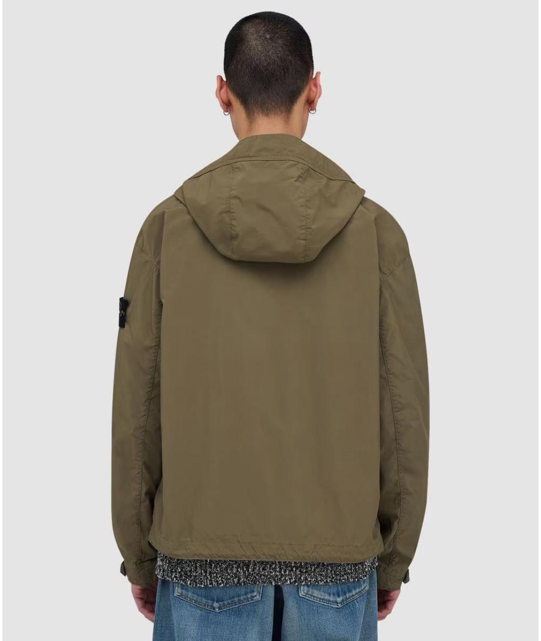 STONE ISLAND Хаки полиэстеровая куртка, фото 2