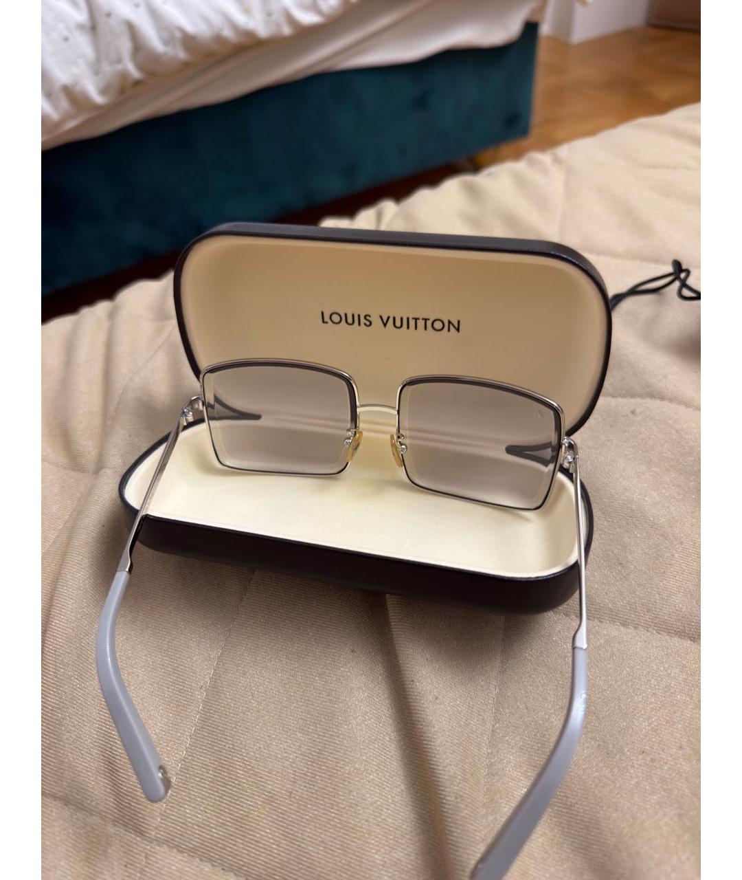 LOUIS VUITTON Серебряные металлические солнцезащитные очки, фото 2