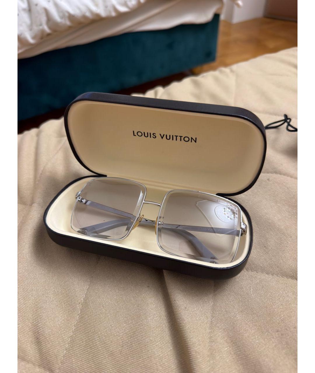 LOUIS VUITTON Серебряные металлические солнцезащитные очки, фото 8