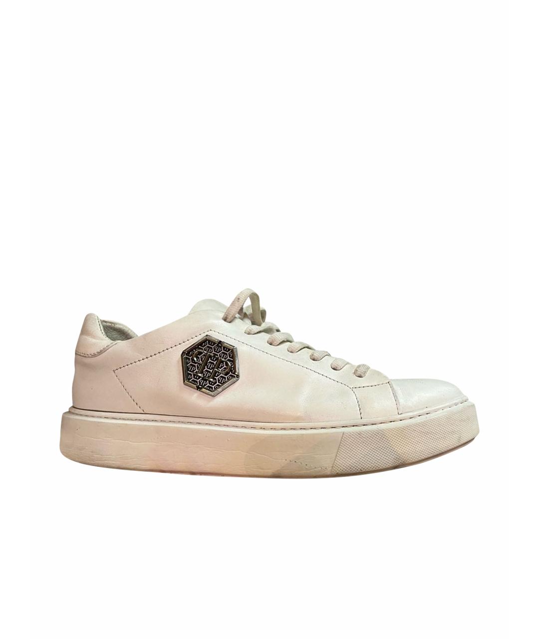 PHILIPP PLEIN Белые высокие кроссовки / кеды из искусственной кожи, фото 1