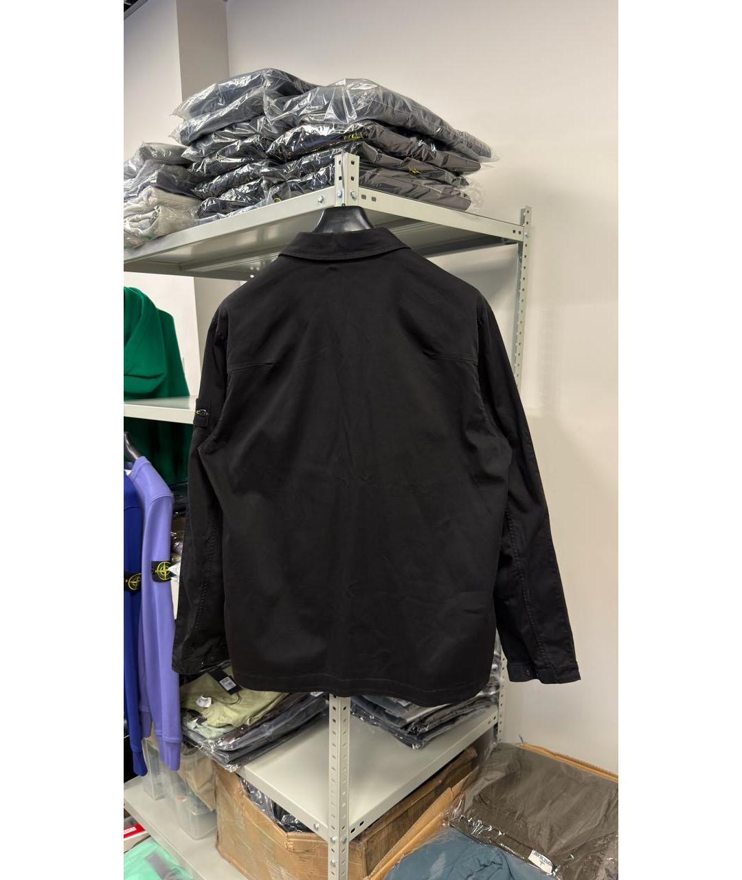 STONE ISLAND Черная хлопковая кэжуал рубашка, фото 6