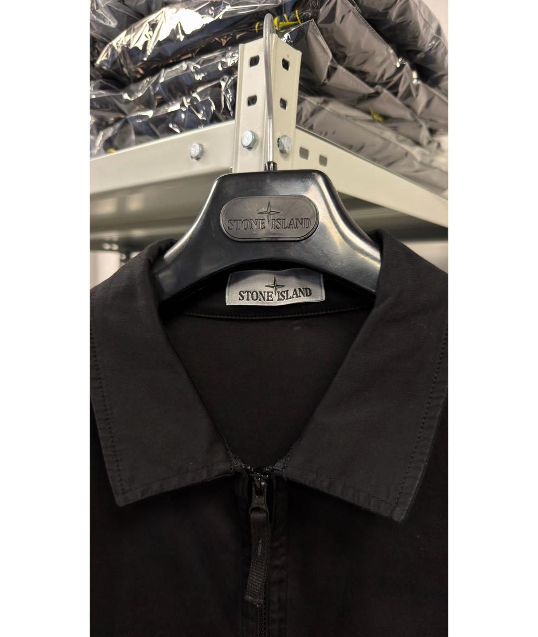STONE ISLAND Черная хлопковая кэжуал рубашка, фото 4