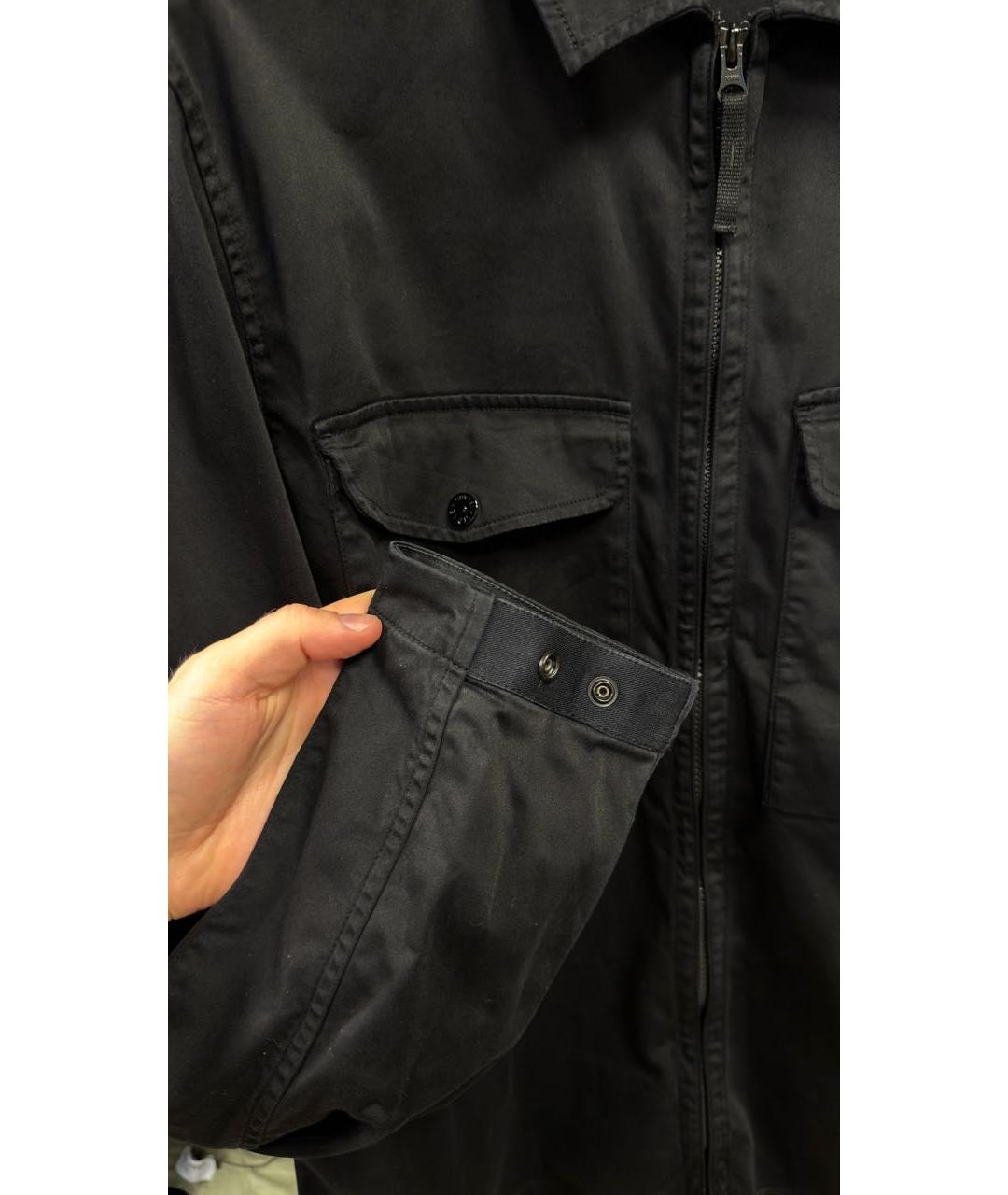STONE ISLAND Черная хлопковая кэжуал рубашка, фото 5